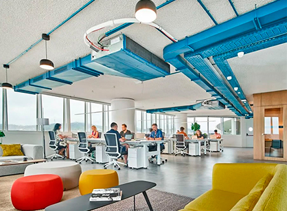 矫捷创新火快的结合办公室装建设计空间是怎么的——Cloudworks