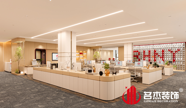 盛开办公区域装建设计成效